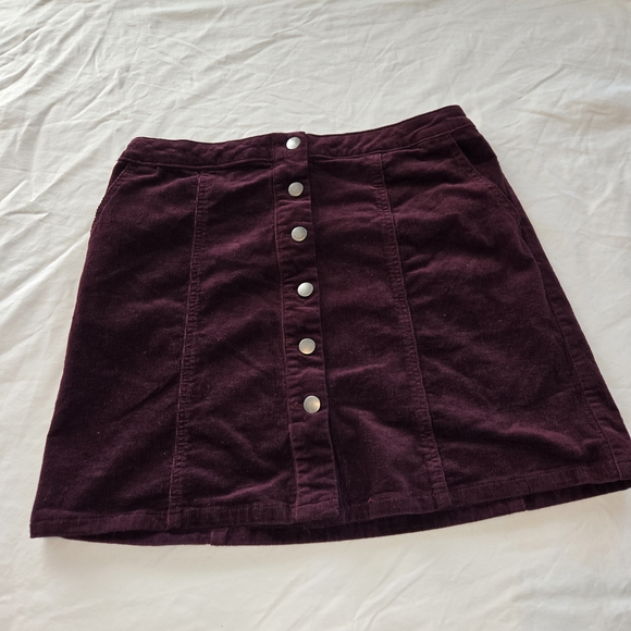 Maurices Dresses & Skirts - Maurices Deep Purple Button-Front Mini Skirt